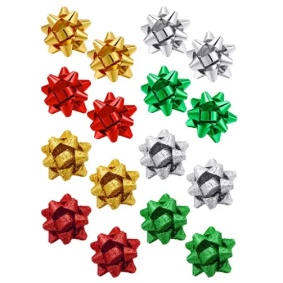 Christmas Bow Earrings Christmas Red Smooth Bow Studs New Shiny Holiday Earrings - Picture 2 of 11